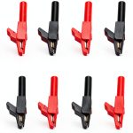 FILFEEL 10pcs Car Battery Cable Terminal Clamps-Connectors - Battery Terminal with PA Insulated Cover, Red Black 15A 12mm Safety Electrical Cable Clamp with 4mm Banana Plug for RVs Trucks-0
