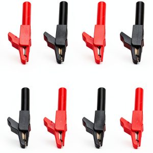 FILFEEL 10pcs Car Battery Cable Terminal Clamps-Connectors - Battery Terminal with PA Insulated Cover, Red Black 15A 12mm Safety Electrical Cable Clamp with 4mm Banana Plug for RVs Trucks-0